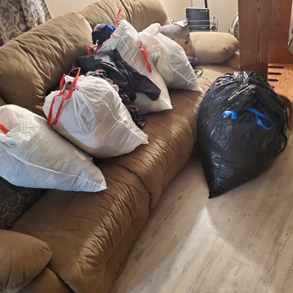 Bags and bags of clothes